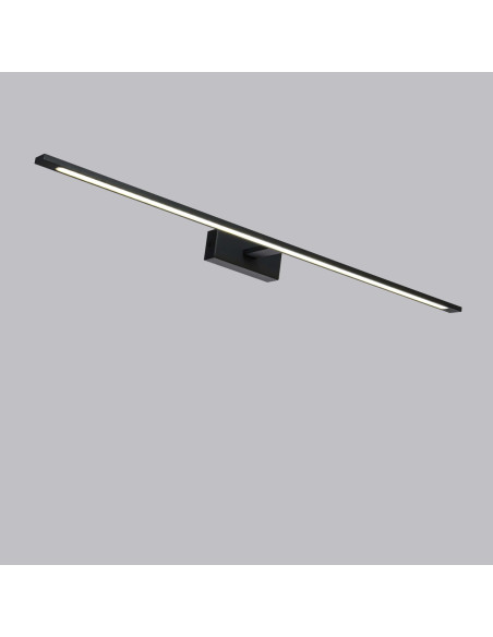 Nowoczesny kinkiet LED Isla - czarny, odporny na wilgoć, zmienna barwa światła, idealny do łazienek i wnętrz.