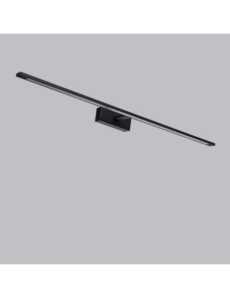 Nowoczesny kinkiet LED Isla - czarny, odporny na wilgoć, zmienna barwa światła, idealny do łazienek i wnętrz.