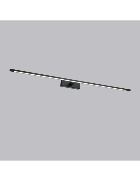 Nowoczesny kinkiet LED Isla - czarny, odporny na wilgoć, zmienna barwa światła, idealny do łazienek i wnętrz.