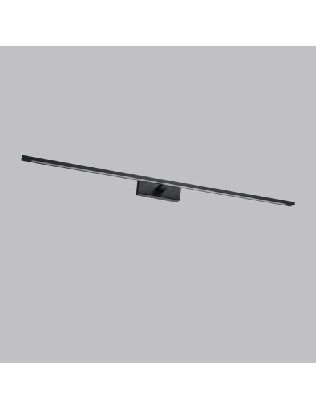 Nowoczesny kinkiet LED Isla - czarny, odporny na wilgoć, zmienna barwa światła, idealny do łazienek i wnętrz.