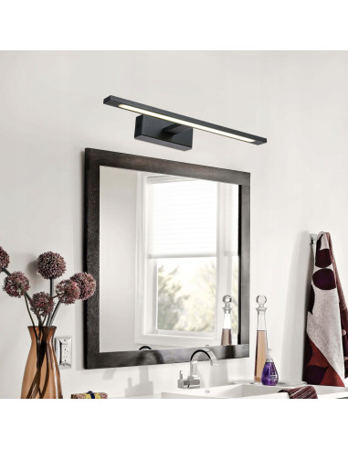 Kinkiet Isla LED - Nowoczesny Czarny Reflektor Ścienny z Regulowaną Barwą Światła do Łazienki 3000K/4000K/6000K