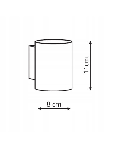 Nowoczesny kinkiet Oregon G9 - eleganckie czarne oświetlenie ścienne do sypialni i salonu, w kształcie tuby.
