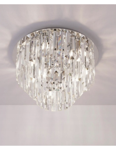 Plafoniera Monaco w Chromie - 9-punktowe Oświetlenie Minimalistyczne do Nowoczesnych Wnętrz