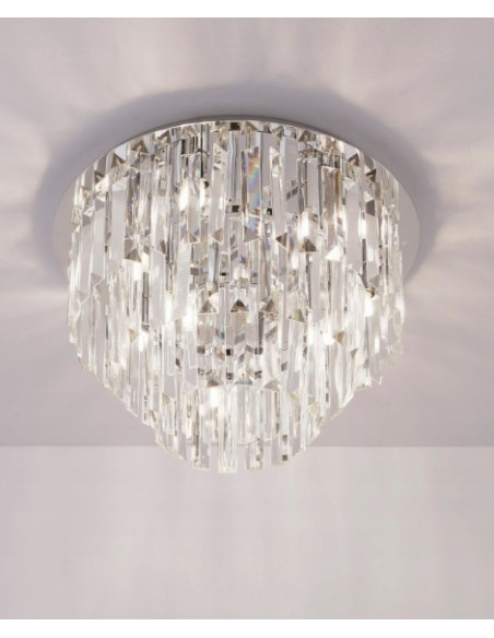 Plafoniera Monaco w Chromie - 9-punktowe Oświetlenie Minimalistyczne do Nowoczesnych Wnętrz