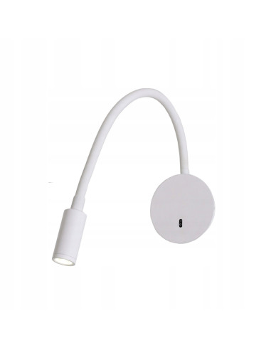 Kinkiet Senise LED 50 cm z regulacją - białe, eleganckie oświetlenie do sypialni i biura od Light Prestige