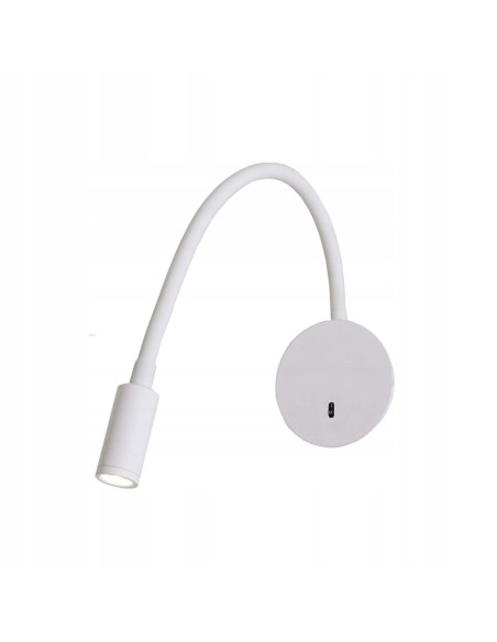 Kinkiet Senise LED 50 cm z regulacją - białe, eleganckie oświetlenie do sypialni i biura od Light Prestige