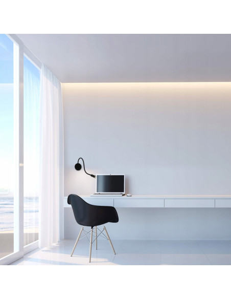 Kinkiet Senise LED 50 cm z regulacją - białe, eleganckie oświetlenie do sypialni i biura od Light Prestige