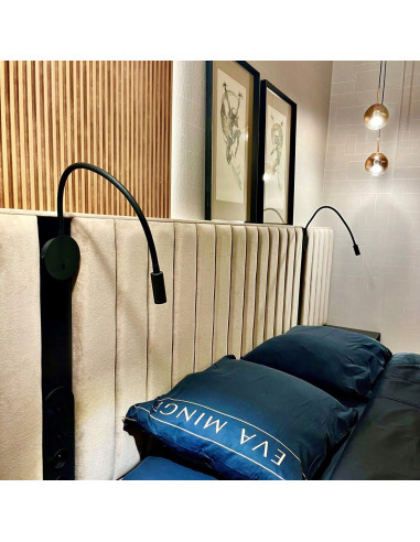 Kinkiet Senise LED 50 cm z regulacją - białe, eleganckie oświetlenie do sypialni i biura od Light Prestige