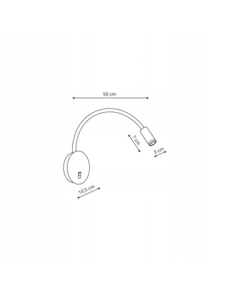 Kinkiet Senise LED w czerni z giętką szyjką - stylowe oświetlenie do sypialni i biura, ciepłe światło 3000K