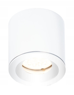 Okrągła lampa sufitowa MAXLIGHT IP65 Form GU10 50W - biały minimalistyczny plafon do łazienki i tarasu