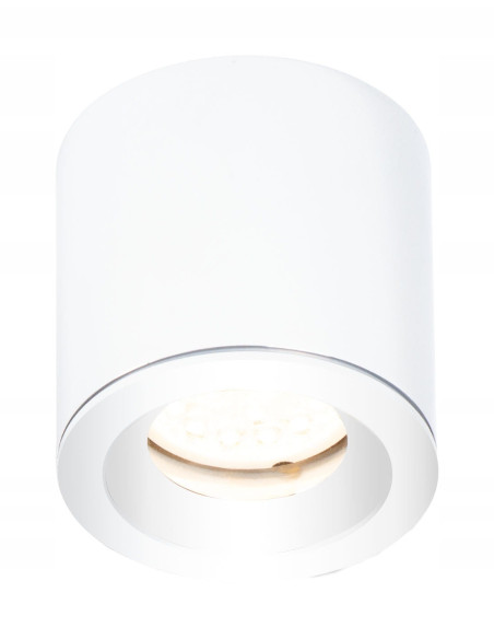 Okrągła lampa sufitowa MAXLIGHT IP65 Form GU10 50W - biały minimalistyczny plafon do łazienki i tarasu