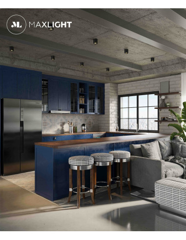 Okrągła lampa sufitowa MAXLIGHT IP65 Form GU10 50W - biały minimalistyczny plafon do łazienki i tarasu