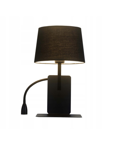 Lampa nocna DAKOTA z metalowym stelażem, lewostronnym reflektorem i portem USB - minimalistyczny styl i funkcjonalność