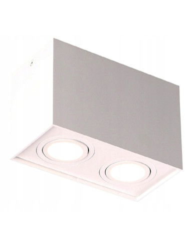 Podwójny natynkowy plafon LED Basic Square II Maxlight – eleganckie oświetlenie białe, regulowane do wnętrz