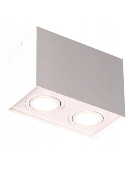 Podwójny natynkowy plafon LED Basic Square II Maxlight – eleganckie oświetlenie białe, regulowane do wnętrz