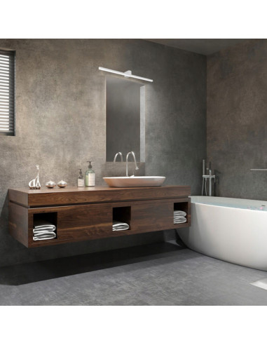 Kinkiet LED Nevada XXL Biały, Minimalistyczny Design do Łazienki, 32W, 3200 Lumenów, IP44, Energooszczędny