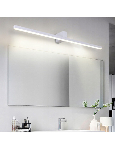 Kinkiet LED Nevada XXL Biały, Minimalistyczny Design do Łazienki, 32W, 3200 Lumenów, IP44, Energooszczędny
