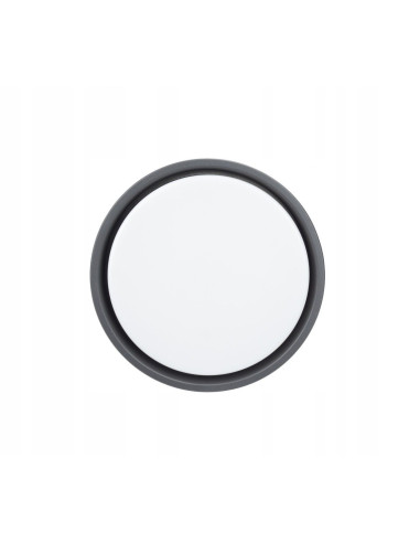 Elegancka okrągła lampa LED BENI 18W do oświetlenia zewnętrznego, IP65, ciemny popiel – nowoczesny plafon do domu.