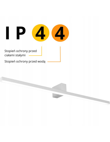 Kinkiet LED Nevada XXL Biały, Minimalistyczny Design do Łazienki, 32W, 3200 Lumenów, IP44, Energooszczędny