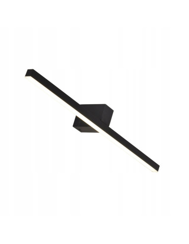 Nowoczesny kinkiet LED Nevada w czarnym metalu - elegancka lampa ścienna do łazienki, 20W, 2450 lumenów