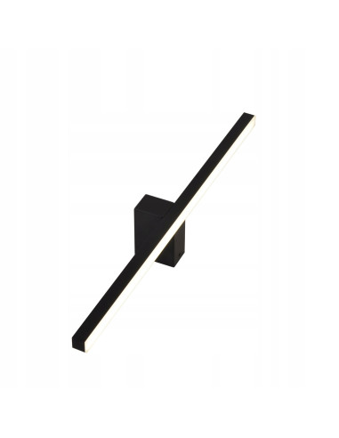 Nowoczesny kinkiet LED Nevada w czarnym metalu - elegancka lampa ścienna do łazienki, 20W, 2450 lumenów