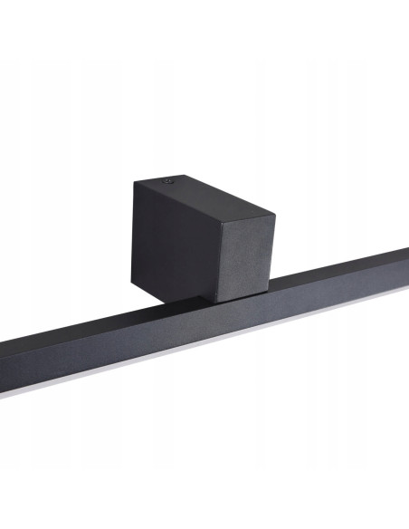 Kinkiet Nevada XXL - czarne nowoczesne oświetlenie LED do łazienki, minimalistyczny design, 3200 lumenów.