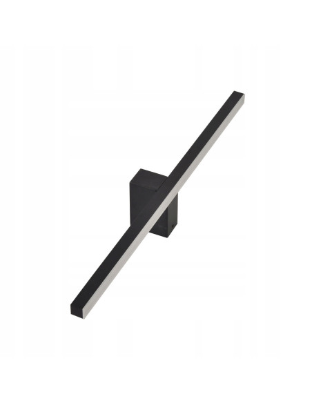 Nowoczesny kinkiet LED Nevada w czarnym metalu - elegancka lampa ścienna do łazienki, 20W, 2450 lumenów