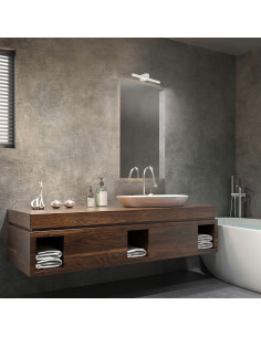 Kinkiet Nevada LED - nowoczesne oświetlenie łazienkowe, odporne na wilgoć, minimalistyczny design w białym kolorze 2