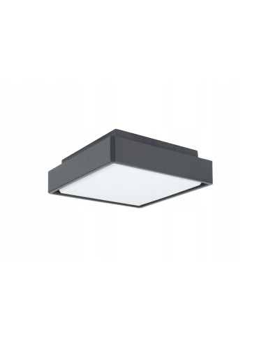 Plafon ogrodowy LED BENI 18W kwadratowy w ciemnym popielu - nowoczesne oświetlenie IP65 od marki SU-MA