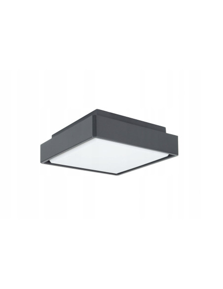 Plafon ogrodowy LED BENI 18W kwadratowy w ciemnym popielu - nowoczesne oświetlenie IP65 od marki SU-MA
