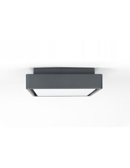 Plafon ogrodowy LED BENI 18W kwadratowy w ciemnym popielu - nowoczesne oświetlenie IP65 od marki SU-MA