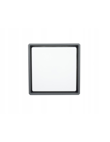 Plafon ogrodowy LED BENI 18W kwadratowy w ciemnym popielu - nowoczesne oświetlenie IP65 od marki SU-MA