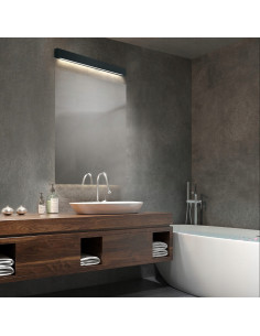 Kinkiet LED Ibros w czerni z regulacją barwy światła - nowoczesne oświetlenie do łazienki i salonu 3000K-6000K 2