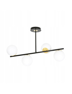 Plafon sufitowy FLOKI E14 czarny/złoty, nowoczesna lampa do jadalni i salonu, 4 źródła światła, 51 cm wysokości 2