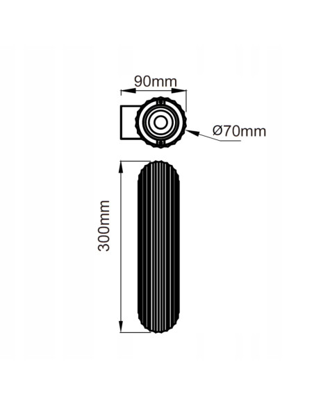 Kinkiet Tokio 2 - nowoczesne oświetlenie w kolorze czarnym do wnętrz komercyjnych i domowych