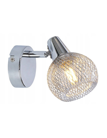 Elegancka lampa sufitowa LORETTO E14 z chromowanym detalem – idealna do salonu i sypialni, półplafon nowoczesny.