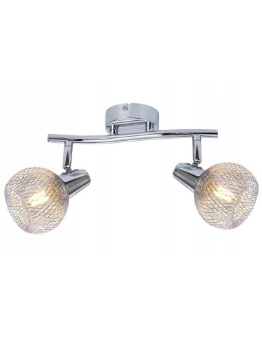 Plafon LORETTO w kolorze chromu – nowoczesna lampa sufitowa do korytarza i holu, eleganckie oświetlenie metalowe.