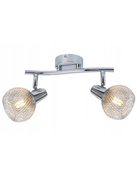 Plafon LORETTO w kolorze chromu – nowoczesna lampa sufitowa do korytarza i holu, eleganckie oświetlenie metalowe.