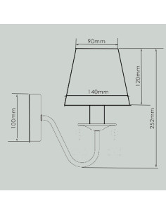 Kinkiet Mona Czarny - Eleganckie Oświetlenie z Kryształowym Akcentem do Sypialni i Biura 2