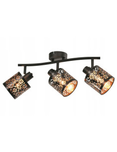 Elegancka lampa sufitowa KIGA z roślinnym wzorem i złotymi detalami - idealny półplafon do nowoczesnych wnętrz