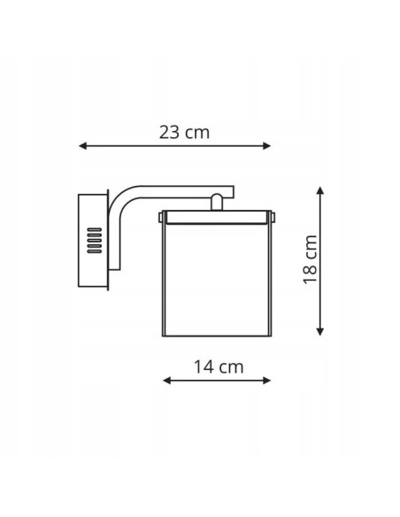 Kinkiet Glamour Cantos Cylindryczny z Kryształami i Chromowanymi Akcentami, Świetny do Korytarzy i Salonów