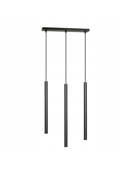 Lampa sufitowa SELTER 3 w kolorze czarnym - nowoczesny półplafon z trzema regulowanymi punktami świetlnymi