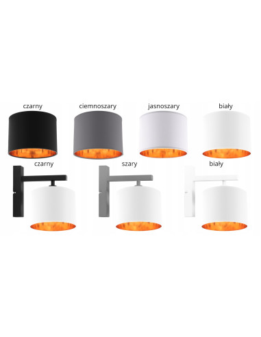 Nowoczesny kinkiet SHADE z metalowym uchwytem – stylowa lampa ścienna w różnych kolorach do eleganckiego oświetlenia wnętrz