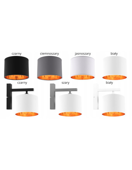 Nowoczesny kinkiet SHADE z metalowym uchwytem – stylowa lampa ścienna w różnych kolorach do eleganckiego oświetlenia wnętrz