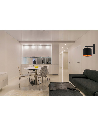 Nowoczesny kinkiet SHADE z metalowym uchwytem – stylowa lampa ścienna w różnych kolorach do eleganckiego oświetlenia wnętrz