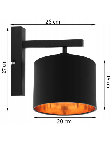 Nowoczesny kinkiet SHADE z metalowym uchwytem – stylowa lampa ścienna w różnych kolorach do eleganckiego oświetlenia wnętrz
