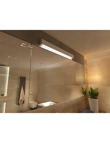 Nowoczesna lampa sufitowa LED IBROS 12W w białej obudowie, idealna do wnętrz przemysłowych i domowych