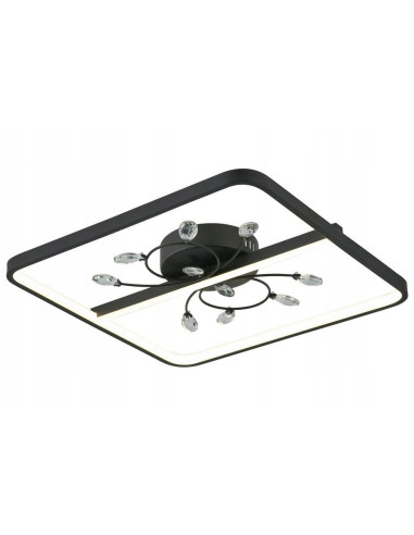 Elegancka lampa sufitowa LED Dacota z kryształami – nowoczesny plafon do salonu i sypialni, energooszczędny design.