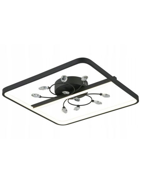 Elegancka lampa sufitowa LED Dacota z kryształami – nowoczesny plafon do salonu i sypialni, energooszczędny design.