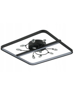 Elegancka lampa sufitowa LED Dacota z kryształami – nowoczesny plafon do salonu i sypialni, energooszczędny design. 2